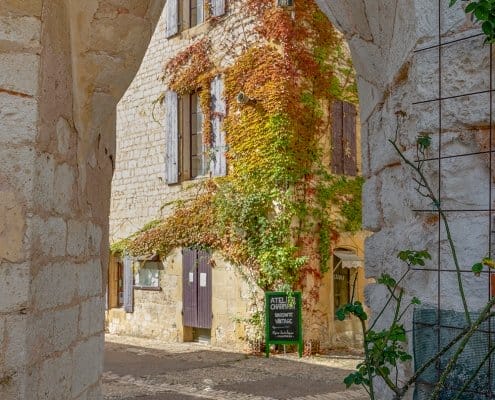 Local market town in the Dordogne