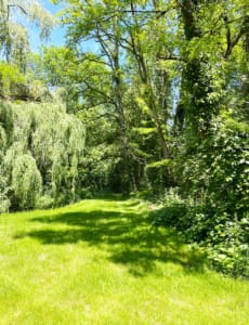 Beautiful green garden at the Dordogne gite