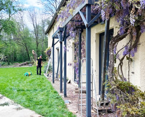 Doing building work at the gite