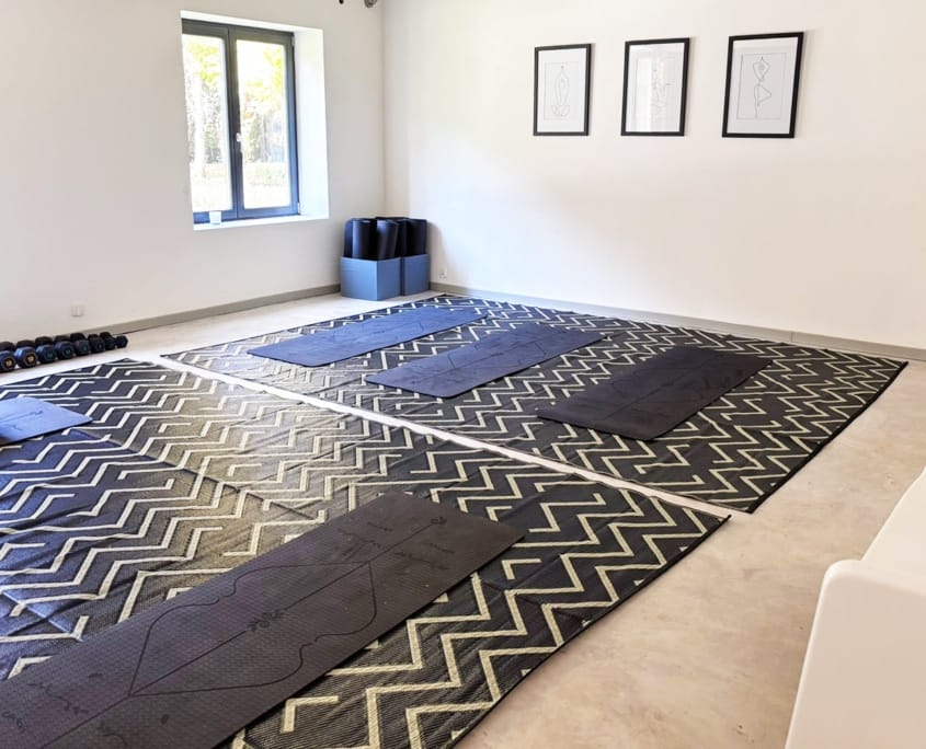 Wellness and yoga room Variety of gym equipment available in the yoga room